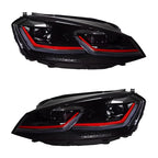 Optiques de Phares Avant LED Look Facelift pour VW Golf 7 VII