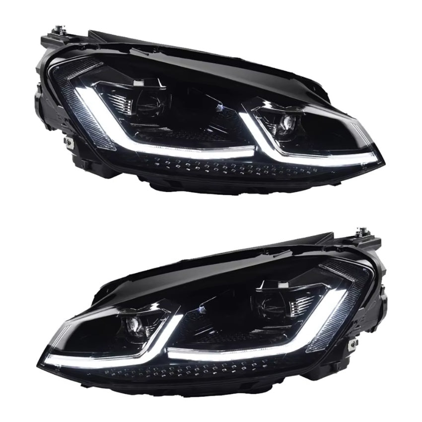 Optiques de Phares Avant LED Look Facelift pour VW Golf 7 VII