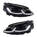 Optiques de Phares Avant LED Look Facelift pour VW Golf 7 VII