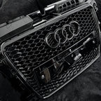 Calandre Look RS3 Nid d'Abeille Noir pour Audi A3 S3 8P (2003-2012)
