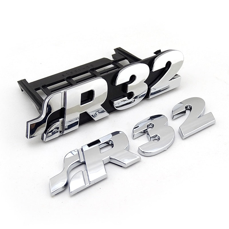 Logo monogramme R32 pour calandre ou coffre Volkswagen Golf
