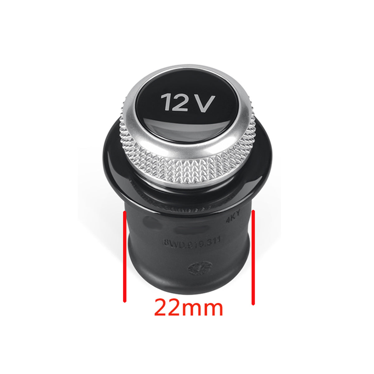 Bouchon décoratif pour prise allume-cigare 12V style Audi S-line