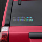 Autocollant "Diesel No Smoke No Fun" pour vitre ou carrosserie
