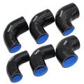 Raccord durite silicone universelle noire coudée à 90 degrés