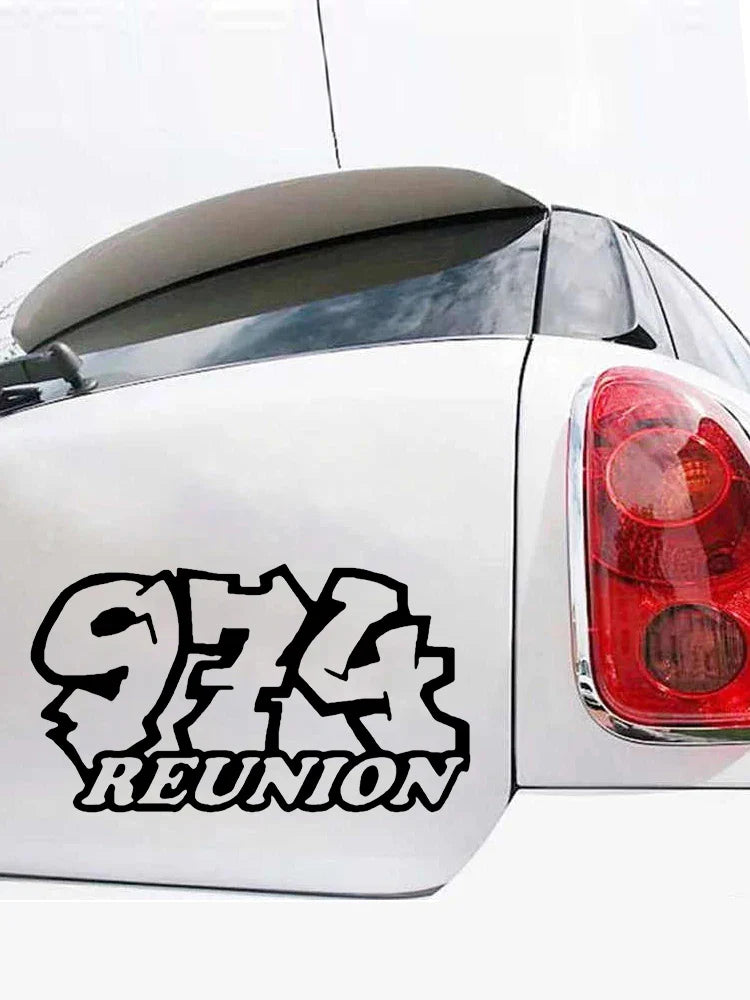 Autocollant logo 974 Île de la Réunion pour carrosserie