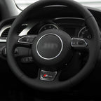 Sticker de décoration de volant look carbone pour Audi