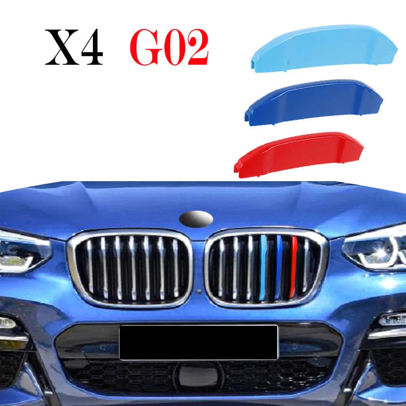 Clips Bandes de Calandre BMW M Performance - 3 Couleurs Sport