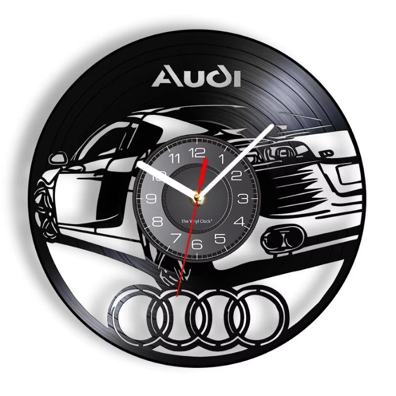Horloge de Mur Design Jante Audi R8 - Décoration Garage / Bureau