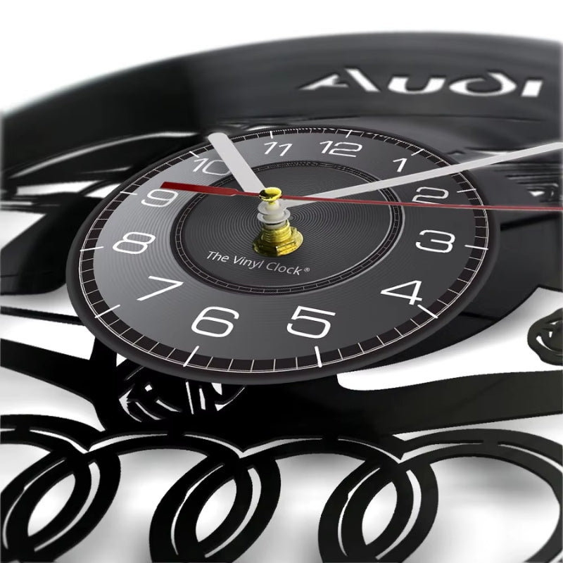 Horloge de Mur Design Jante Audi R8 - Décoration Garage / Bureau