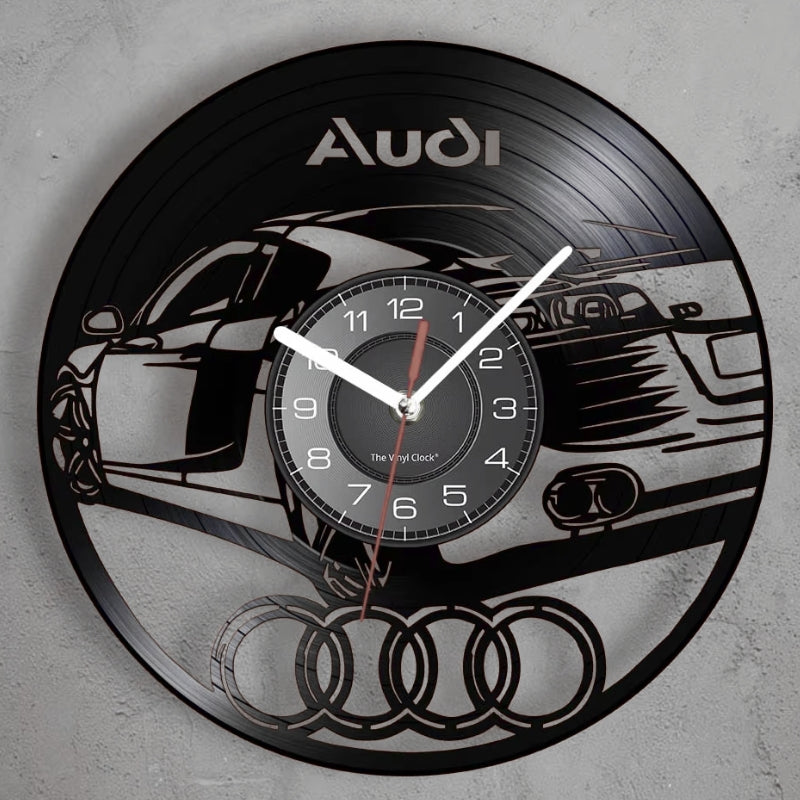 Horloge de Mur Design Jante Audi R8 - Décoration Garage / Bureau