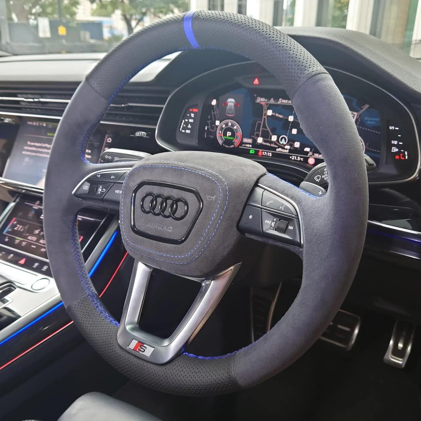 Revêtement de volant circulaire Audi A4 A5 B9.5 Facelift