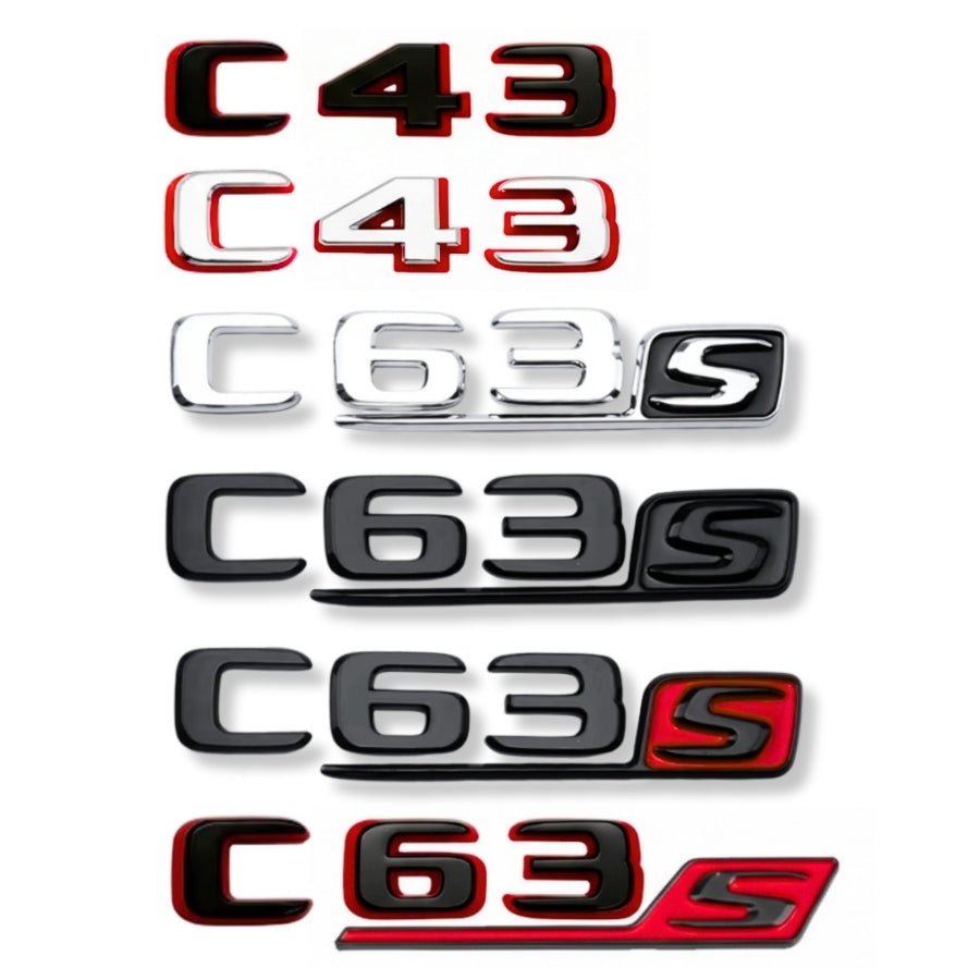 Logo noir Mercedes Classe C W205 C43 C63S AMG