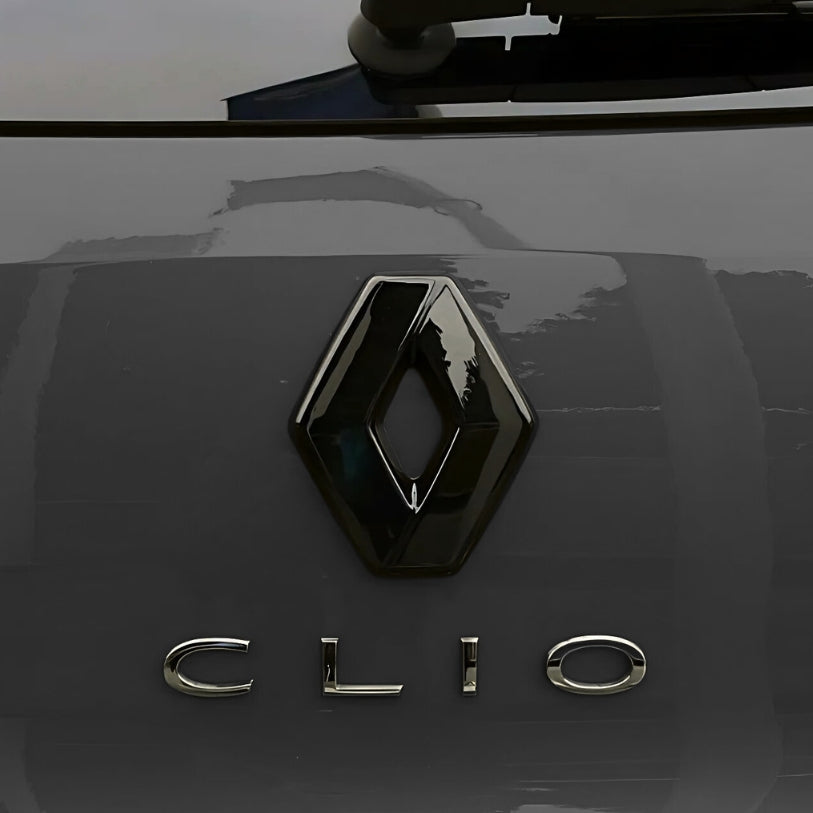 Logo Renault noir brillant pour calandre avant et hayon