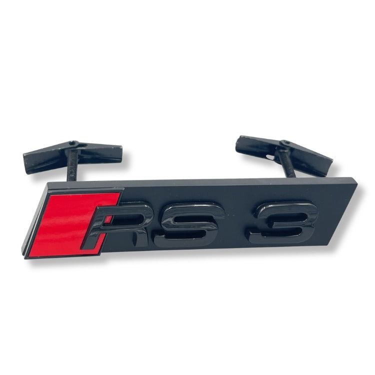 Logo RS noir pour Audi RS3 RS4 RS5 RS6 RSQ8