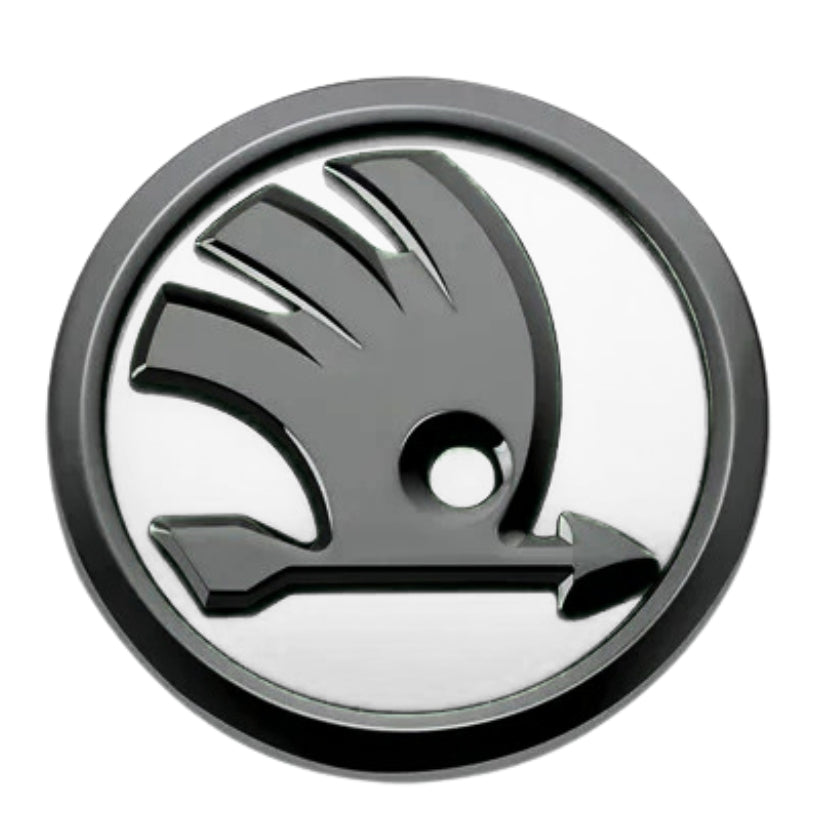 Logo Skoda noir brillant pour capot ou coffre