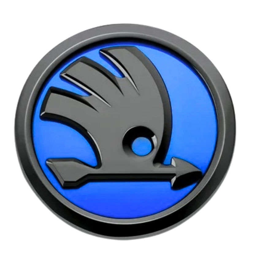 Logo Skoda noir brillant pour capot ou coffre