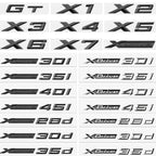 Logo monogramme xDrive noir pour BMW Séries X1 X3 X4 X5 X6 X7