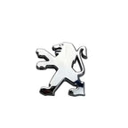 Logo Lion Peugeot Noir et Chrome