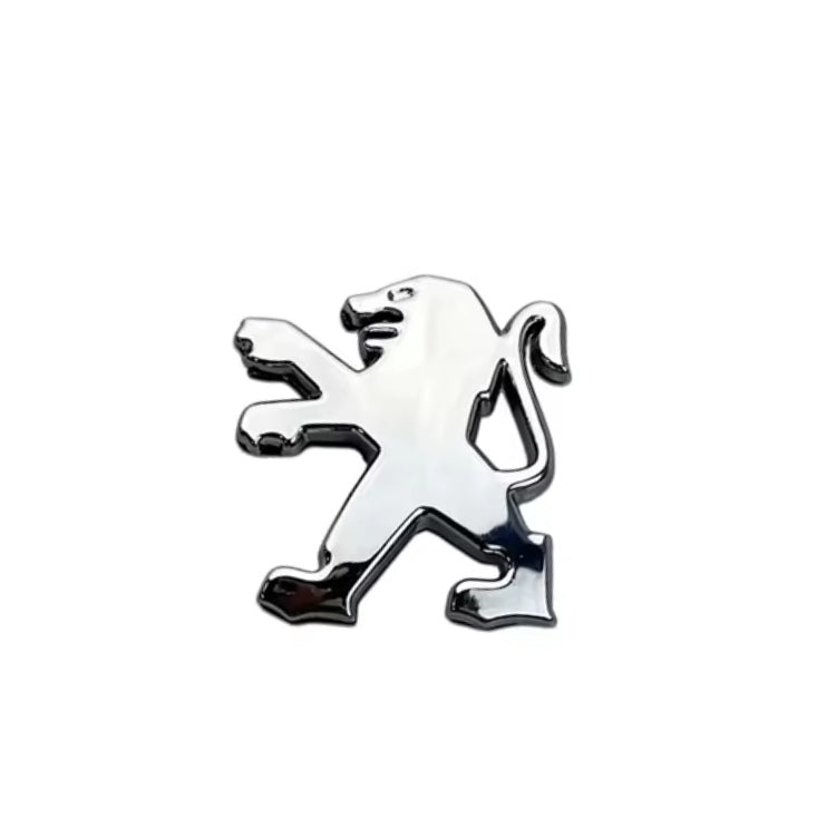 Logo Lion Peugeot Noir et Chrome