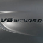 Logo emblème V8 Biturbo - Finition chrome ou noir