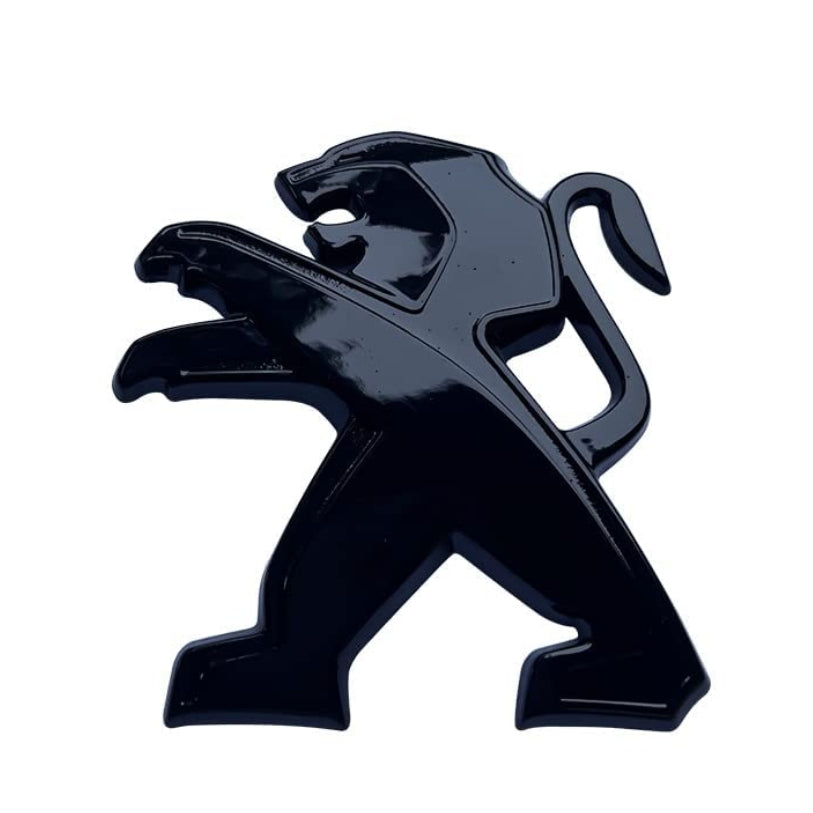 Logo Lion Peugeot Noir et Chrome