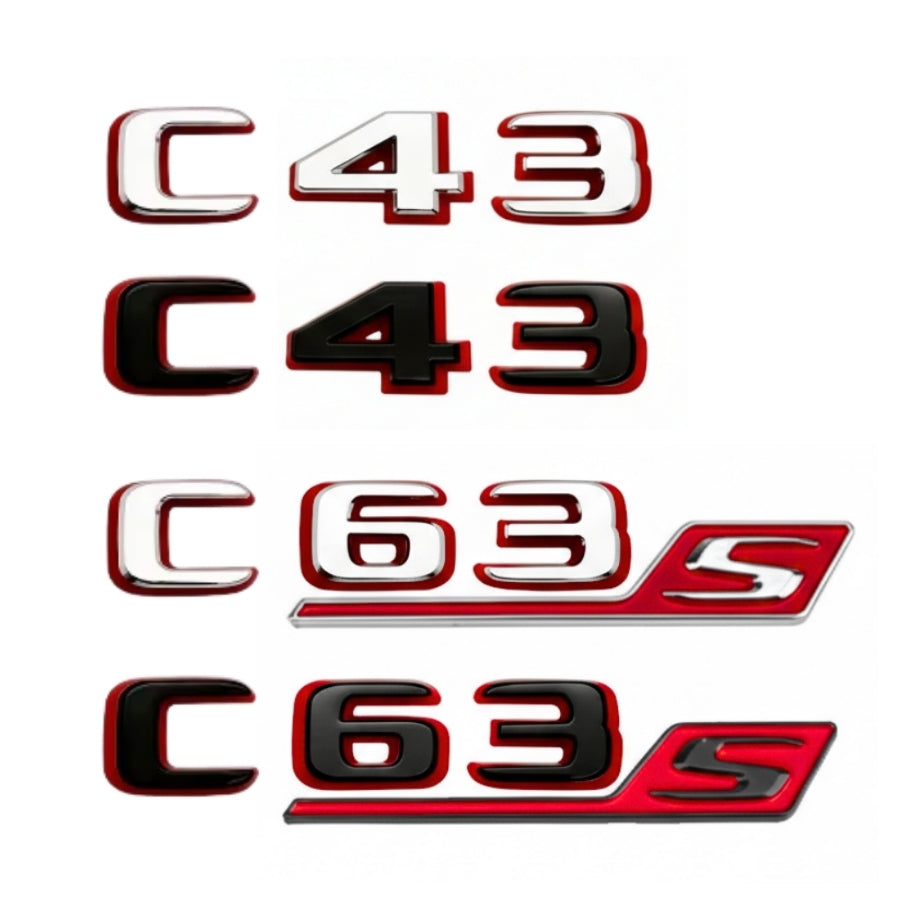 Logo noir Mercedes Classe C W205 C43 C63S AMG