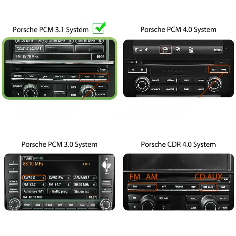Module de Mise à Jour CarPlay pour Système Porsche PCM