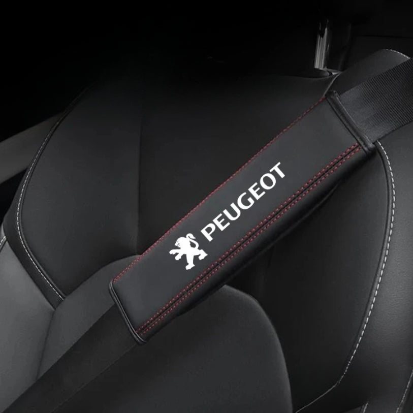 Paire de fourreaux de ceinture de sécurité logo Peugeot Sport