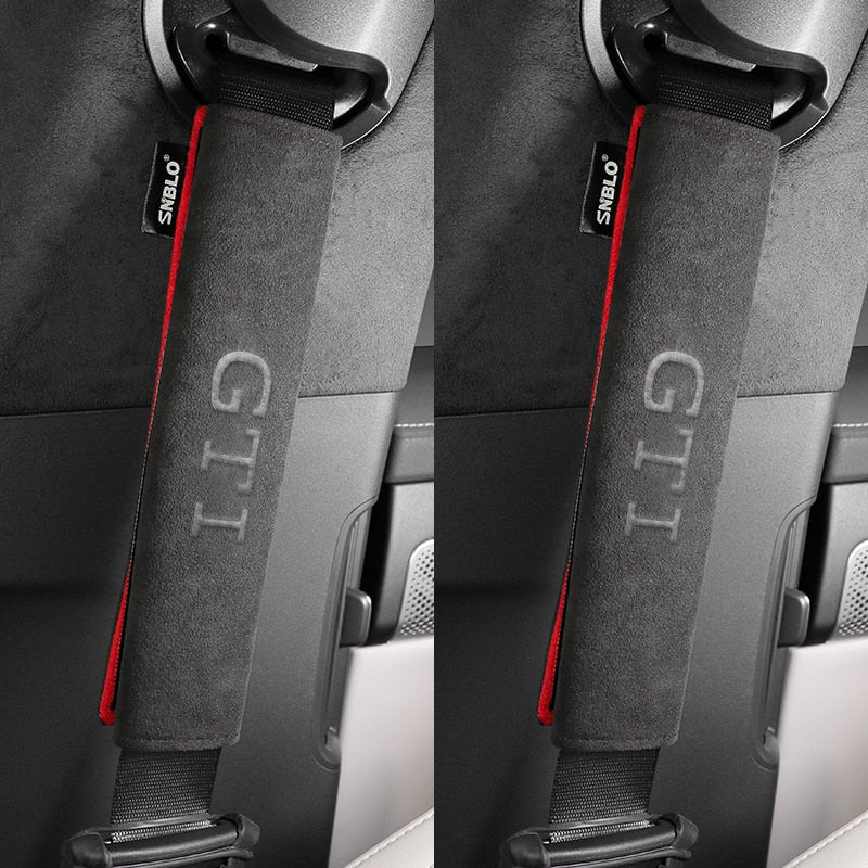 Fourreaux de ceinture en Alcantara logo GTI - Look Racing