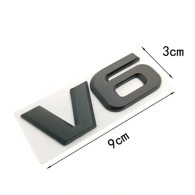 Logo badge V6 / V8 pour Ford Mustang - Monogramme d'aile