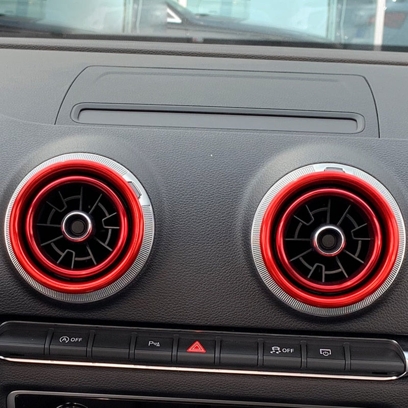 Kit de 4 Inserts Décoratifs d'Aérateurs Aluminium pour Audi A3 S3 RS3 8V