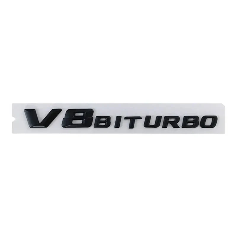 Logo emblème V8 Biturbo - Finition chrome ou noir