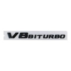 Logo emblème V8 Biturbo - Finition chrome ou noir