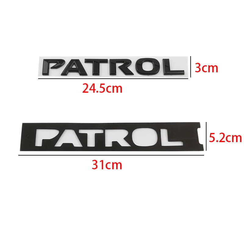 Logo monogramme PATROL noir pour Nissan
