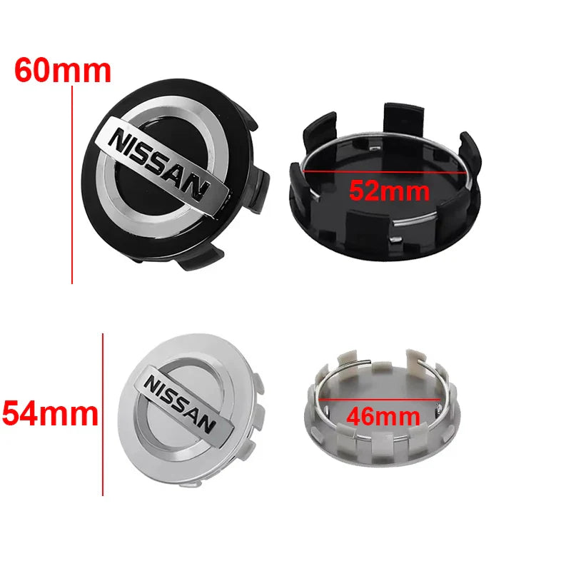 Logos Centraux de Roue pour Jantes Alliage Nissan - Remplacement OEM