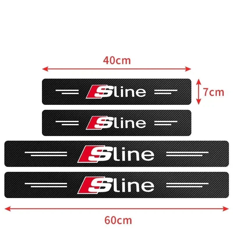 Protections de seuil de porte adhésives logo Audi S-line
