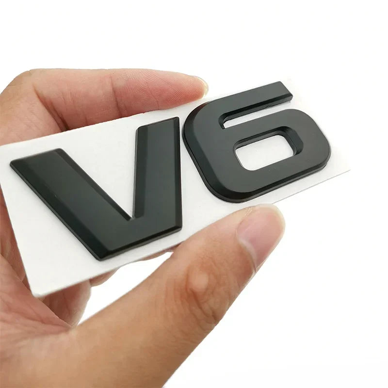 Logo badge V6 / V8 pour Ford Mustang - Monogramme d'aile