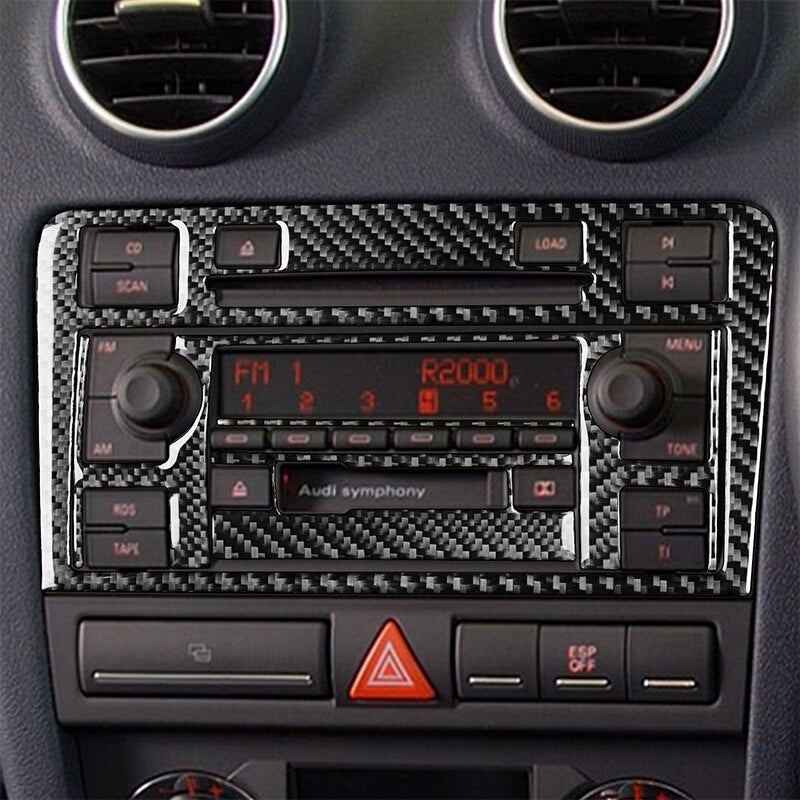 Autocollant 3D Carbone pour Console Centrale Audi A3 S3 RS3 8P