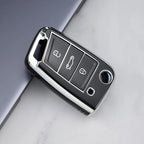 Coque de Clé de Rechange Argentée pour Volkswagen Golf 7 VII