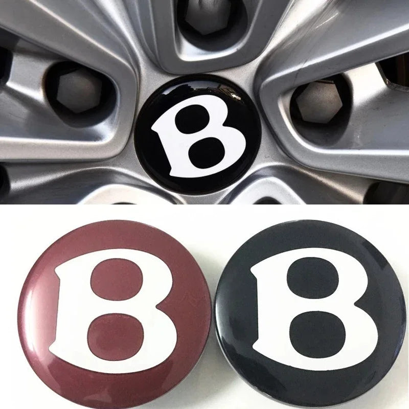 Caches Moyeux de Jantes Luxe compatible Bentley - Set de 4