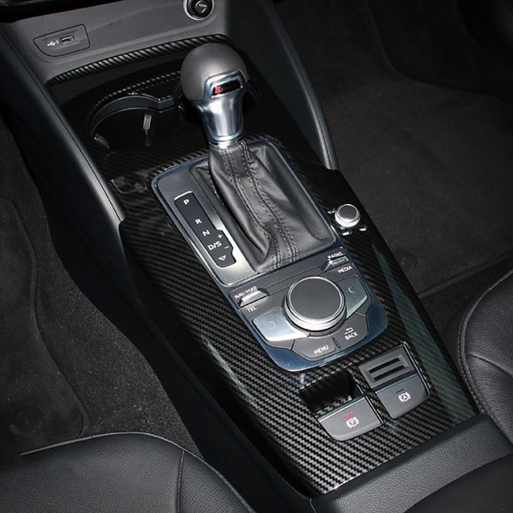 Habillage de Console Centrale Style Carbone Audi A3 S3 RS3 8V