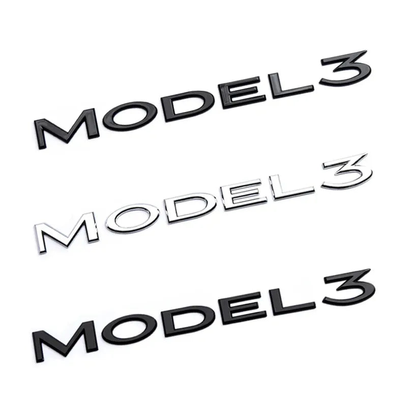 Logo arrière noir mat Tesla Model 3 / Model Y