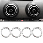 Kit de 4 Inserts Décoratifs d'Aérateurs Aluminium pour Audi A3 S3 RS3 8V