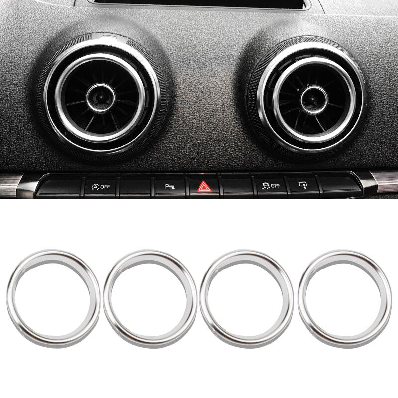 Kit de 4 Inserts Décoratifs d'Aérateurs Aluminium pour Audi A3 S3 RS3 8V