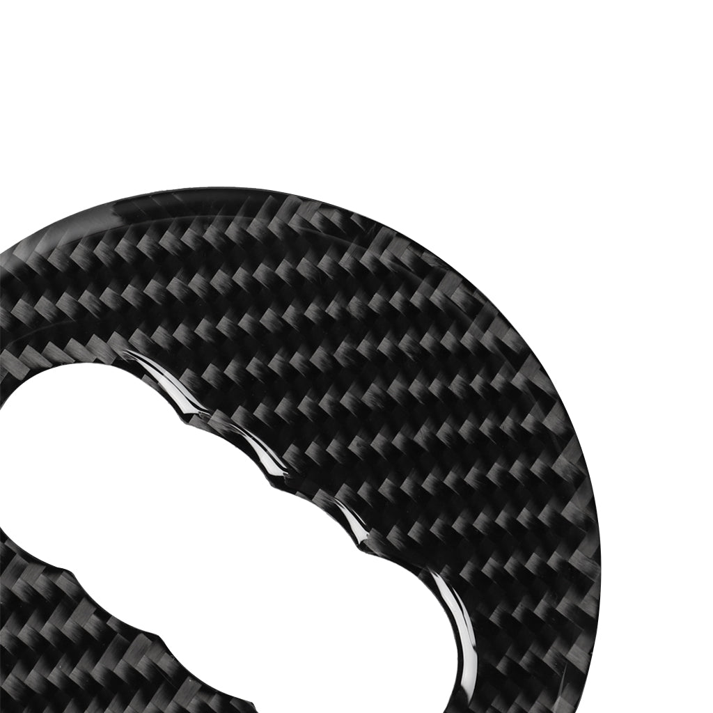 Autocollant 3D carbone pour centre de volant rond Audi