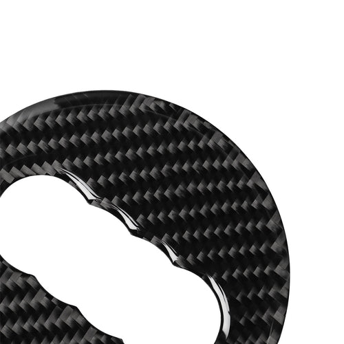 Autocollant 3D carbone pour centre de volant rond Audi