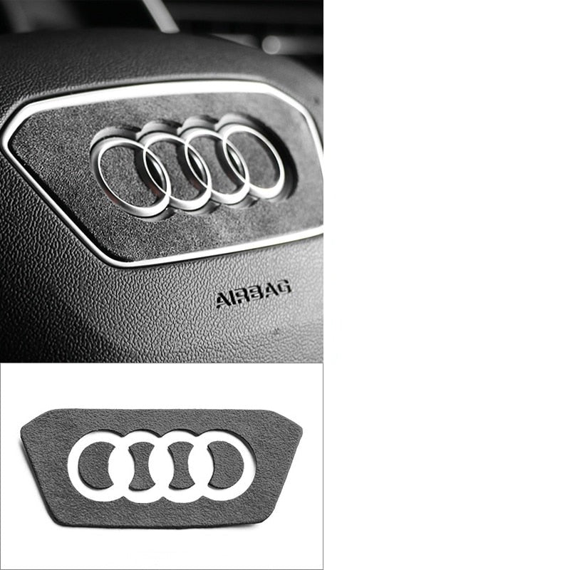 Insert autocollant de volant style alcantara pour Audi