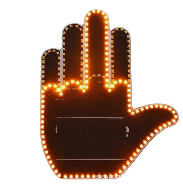 Signal LED main interactive pour vitre arrière - Gadget voiture