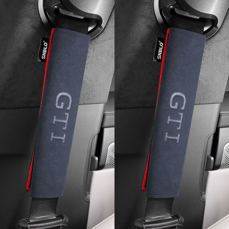 Fourreaux de ceinture en Alcantara logo GTI - Look Racing