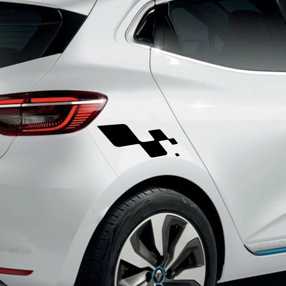 Kit Stickers Logos Renault Sport RS pour Carrosserie et Vitres
